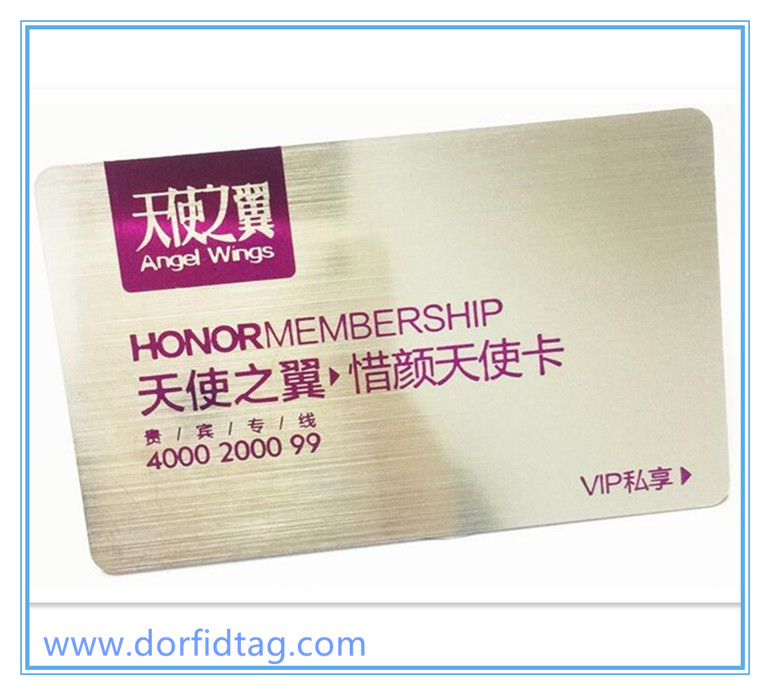 Luxury Brush PVC Card Metal Wire Drawing Effect Business Card with Free Design